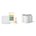 tado° Thermostat Connecté et Intelligent filaire - Kit de Démarrage V3+ – Installez par vous-même, fonctionne avec Amazon Alexa, Siri & Assistant Google + 3-Pack – Accessoire