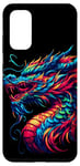 Coque pour Galaxy S20 Illustration animale de dragon cool esprit animal Tie Dye Art
