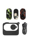 Sunnylife Protective Case for Insta360 GO 3 Black with stickers