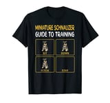 Funny Miniature Schnauzer Guide To Training Dog Obedience T-Shirt