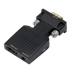 PremiumCord Convertisseur VGA vers HDMI avec entrée Audio et câble Audio, résolution Full HD 1080p 60 Hz, connecteurs plaqués Or, Couleur Noir