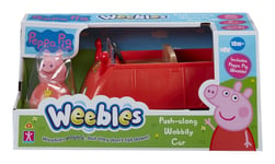 Peppa Pig Weebles Push-Along Wobbily Red Family Car With Peppa Weebles Figure