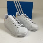 Adidas Originals Childrens Kids White Stan Smith Size Uk 13.5 New In Box