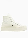 Converse Womens Modern Lift Hi Top Trainers - Off White, Cream, Size 3, Women