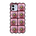 Smiley Flower Pop it Fidget Skal till iPhone 11 - Magenta - TheMobileStore Fidget Toys
