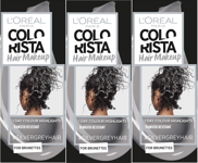 Loreal Colorista Hair Makeup Silver Grey Temporary Hair Colour 30ml x 3