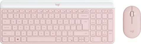 Logitech Slim Wireless Combo MK470 - Keyboard and mouse set - wireless - 2.4 GHz - QWERTY - US International - rose