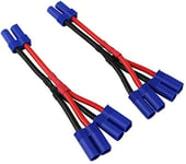 2pcs EC5 Plug Parallel Battery Connector Cable EC5 Connector Style Parallel Y-Harness for Quadcopters Multirotors RC LiPo Battery