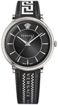 Versace VE5A01321 V Circle Sort/Læder Ø42 mm