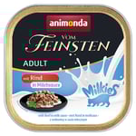Ekonomipack: animonda Vom Feinsten Adult Milkies in Sauce 64 x 100 g - Nötkött i mjölksås
