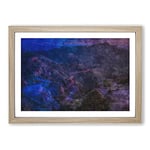 Big Box Art Road to The Mountains in Arizona Painting Framed Wall Art Picture Print Ready to Hang, Oak A2 (62 x 45 cm)