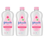 PACK OF 3 Johnsons Baby Oil Gentle Daily Care 500ml