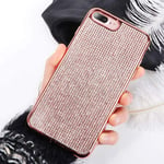 Rhinestone Case for iPhone 12 Pro 11 XS Max XR X Cover Fashion Glitter Soft Cases,For iPhone 7|Rose gold