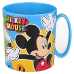 Kids Character Licence Mug 350ML Drinking Re-Usable Plastic Cup Microwave Safe (Mickey Mouse Blue)
