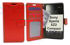 Crazy Horse Wallet Sony Xperia XZ2 Compact (H8324) (Röd)