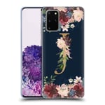 Official Nature Magick Letter J Floral Monogram Gold Navy Soft Gel Case Compatible for Samsung Galaxy S20+ / S20+ 5G