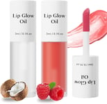 HERBENJOY Lip Oil Set, Long-Lasting Fruit Flavoured Moisturizing Lip Glow Oil, H