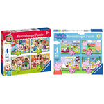 Ravensburger Cocomelon - 4 in Box (12, 16, 20, 24 Pieces) Jigsaw Puzzles for Kids Age 3 Years Up & Peppa Pig 4 in Box (12, 16, 20, 24 Pieces) Jigsaw Puzzles for Kids Age 3 Years Up