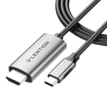 LENTION 6FT/1.8M USB C to HDMI 2.0 Cable Adapter (4K/60Hz) Compatible 2020-2016 MacBook Pro 13/15/16, New iPad Pro/Mac Air/Surface, Chromebook, Samsung S20/S10/S9/S8/Plus/Note (CU707-1M, Space Gray)