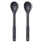 Oxo Silicone Cooking Spoon Ideal for Any Non Stick Surface Black (Pack of 2) (2)
