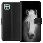 Samsung Galaxy A22 5G Musta Lompakkokotelo Häst