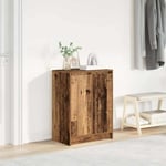 Skoskåp gammalt trä 57x34x76 cm konstruerat trä