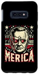 Coque pour Galaxy S10e Franklin D. Roosevelt Funny July 4th American US Flag Merica