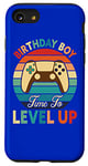 Coque pour iPhone SE (2020) / 7 / 8 Birthday Boy Time to Level Up Jeu vidéo Cadeau d'anniversaire pour joueur