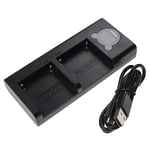 vhbw Chargeur double compatible avec Sony Hi8 CCD-TR716, CCD-TR76 caméra, caméscope, action-cam - Station + câble micro-USB, témoin de charge