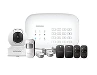 Daewoo Pack Initial | Alarme Maison sans Fil WiFi GSM connectée avec 1 Caméra Intérieure | Compatible avec Amazon Alexa, l’Assistant Google