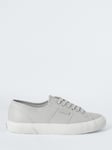 Superga 2750 Leather Trainers, Grey Silver