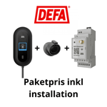 Paketpris Defa Power 22kW laddbox + lastbalansering + hållare inkl installation: Installation utan grön teknik