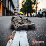 Karrimor Boys Summit Strap Walking Shoes, Charcoal / Red, C10 EU 28