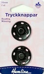 HemLine Tryckknappar 25MM Svarta. 2st