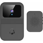 Caméra de sonnette intelligente sans fil avec appel vidéo, notifications en temps réel, sans abonnement, vision nocturne améliorée, protégez votre
