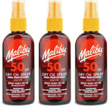 Malibu Dry Oil Spray SPF50 100ml | Sunscreen | Skin Protection | High SPF X 3