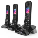 BT Premium Black Cordless Phone with Advanced Nuisance Call Blocker Trio Handset
