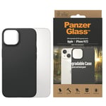 iPhone 14/13 PanzerGlass Biodegradable Case - Biologiskt Nedbrytbart Skal - 100% Växtbaserat - Svart