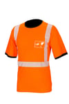 Priha 4081P katkoprintti oranssi huomio t-paita