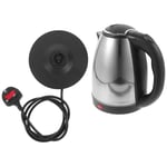 Electric Kettle Stainless Steel Cordless Jug 1.8L Overheat Protection - 1500W UK