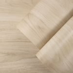 Rouleau adhésif bois chêne clair au mètre - Autocollants Revêtement Adhésif Cuisine Meubles Salle de bain - 60x2m - multicolore