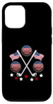 Coque pour iPhone 15 Pro Golfeur drapeau américain joueur de balle de golf Patriot 4 juillet