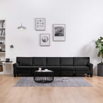 vidaXL 5-personers sofa stof sort