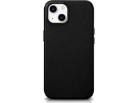 Icarer Litchi Premium Läderfodral Iphone 14 Plus Magnetiskt Fodral Med Magsafe Svart (Wmi14220711-Bk)