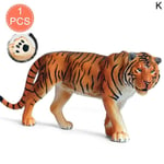 Yellow Bengal Tiger Animal Statue Model Toy Collectible K