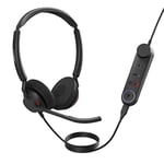 Jabra Engage 50 II Wired Stereo Headset with Link Call Control, Noise-Cancelling 3-Mic Technology and USB-C Cable, Ultra-Lightweight - MS Teams Certified, Works with All Other Platforms - Black