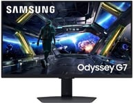 27" Samsung Odyssey G7 S27DG702EU, IPS 4K/3840x2160, 1 ms, 144Hz FreeSync Premium, HDR400, höjdjusterbar, pivot, 2xHDMI/DP, högtalare, USB-hubb
