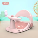Baby Infant Bath Tub Safety Seat Support Chair Anti-Slip Suction Cup Pink 7m+