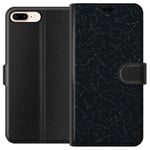 Apple iPhone 8 Plus Svart Plånboksfodral Himlakroppar