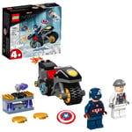 LEGO 76189 Marvel Captain America and Hydra Face-Off Building Set, Super Hero Toy for Kids Age 4 with Motorbike